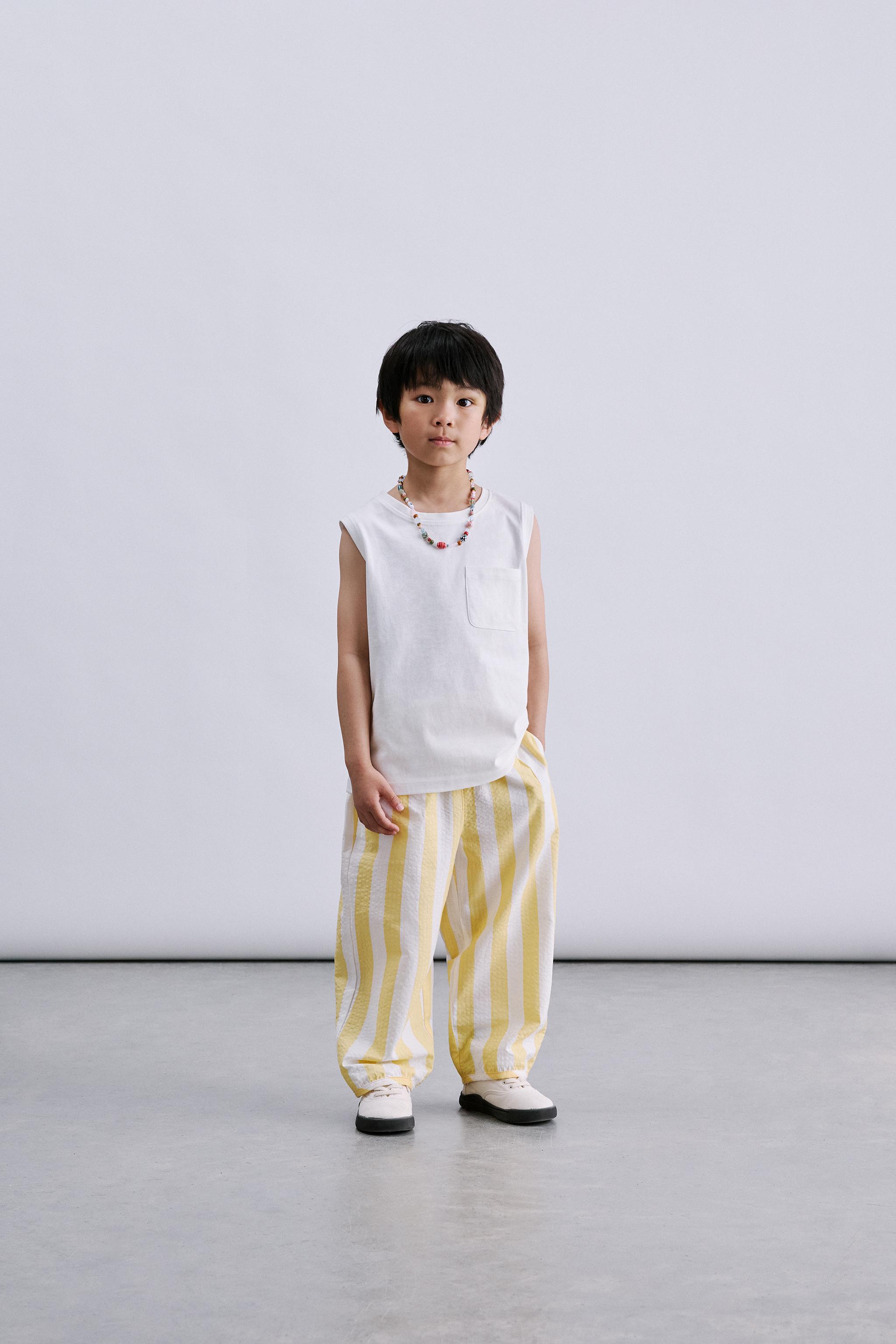 STRIPED SEERSUCKER PANTS